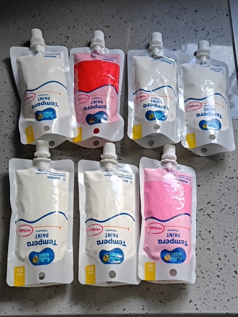 Paint Pouch Kids Washable - Pink and White Colors